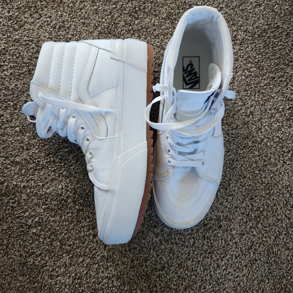 Vans platform hi-tops stack